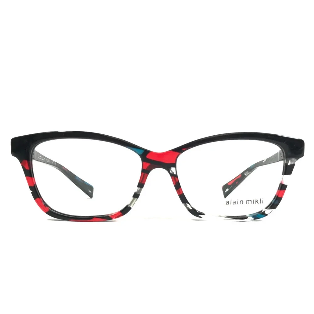 Alain Mikli Eyeglasses Frames A03037 009 Red Teal Noir Mikli Black 53-15-140